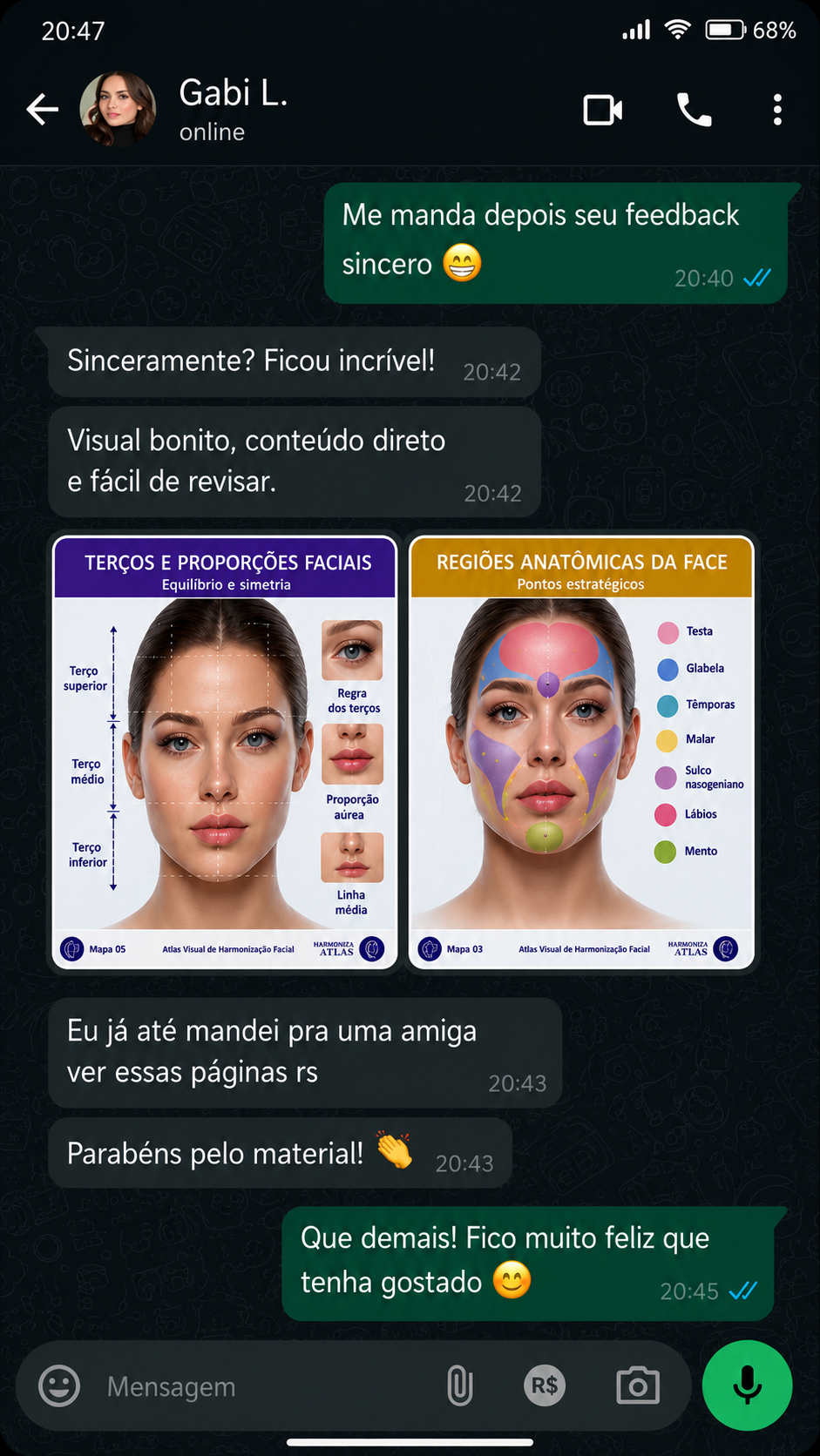 Depoimento real de Gabi L. sobre o Harmoniza Atlas