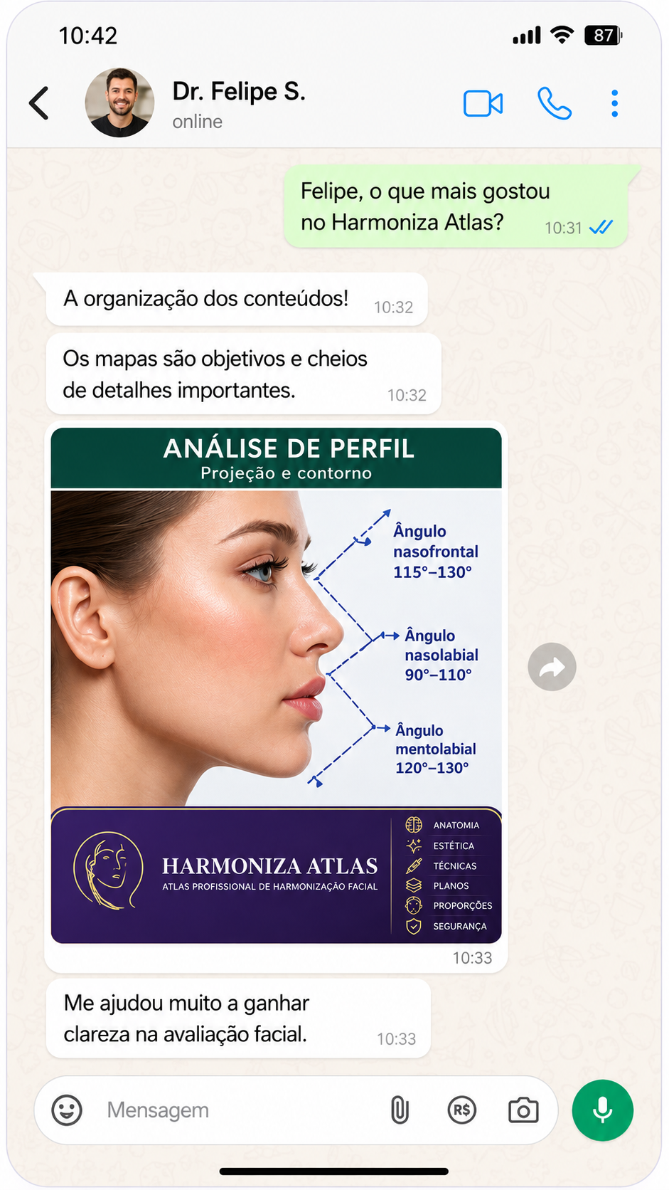 Depoimento real de Dr. Felipe S. sobre o Harmoniza Atlas