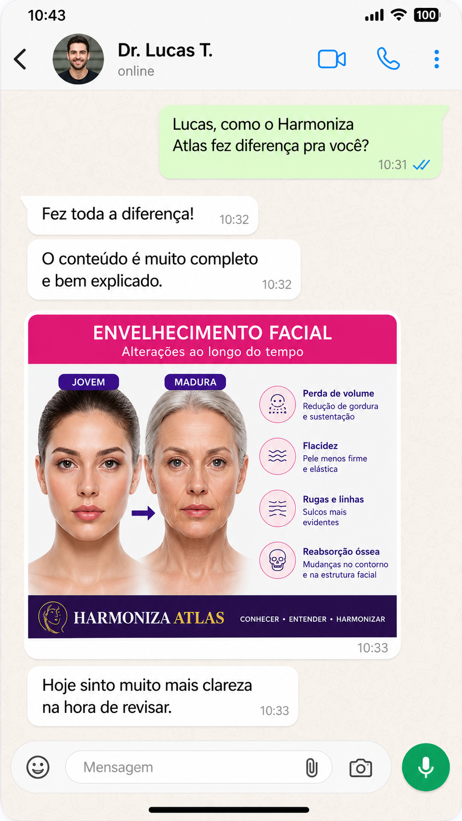 Depoimento real de Dr. Lucas T. sobre o Harmoniza Atlas