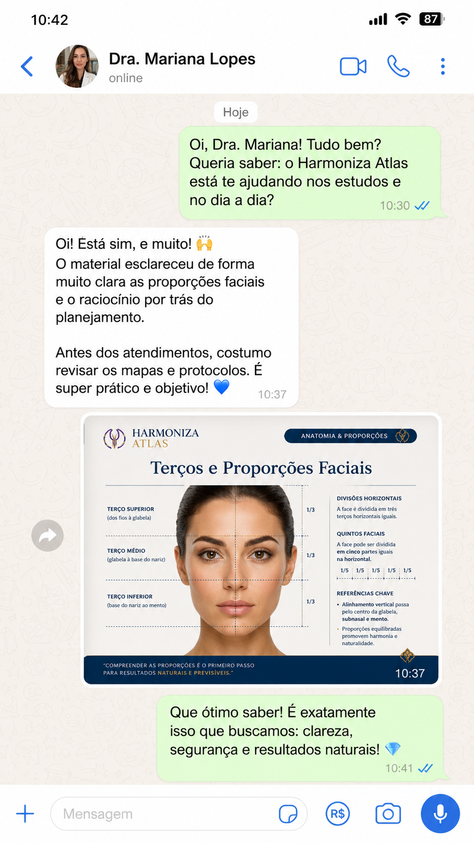 Depoimento real de Dra. Mariana Lopes sobre o Harmoniza Atlas